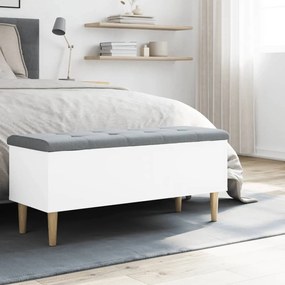 Banco de arrumação 102x42x46 cm derivados de madeira branco