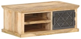 Mesa de centro c/ porta 90x50x35 cm madeira de mangueira maciça