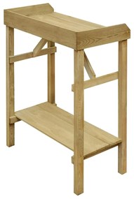 Mesa p/ vaso/floreira de jardim 75x40x90 cm pinho impregnado