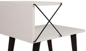 Mesinha de Cabeceira Cross – Branco – 50x55x40 cm