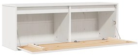 Armário de parede 100x30x35 cm madeira de pinho maciça branco