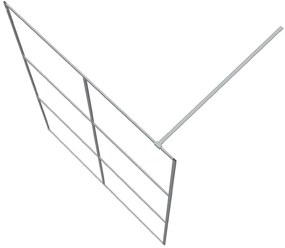 Divisória de chuveiro 140x195cm vidro transparente ESG prateado