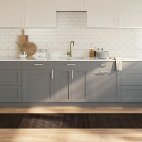 Tapete retangular 60x400 cm bambu castanho-escuro