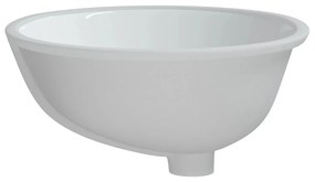 Lavatório casa de banho oval 47x39x21 cm cerâmica branco