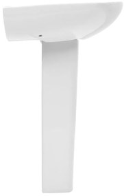 Lavatório com coluna cerâmica branco 650x520x200 mm