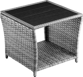 Mesa de apoio Jardim Polyrattan Vedis 45x45x40cm Cinzento