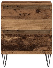 Cômoda de Cabeceira vidaXL Madeira Antiga 40x35x50 cm Madeira de Engen