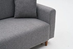 Sofá-Cama de Canto Mane – Cinzento – 246x85x160 cm