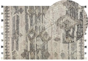 Tapete Kilim em lã cinzenta 200 x 300 cm ARATASHEN Beliani
