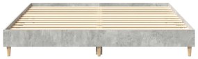 Estrutura cama s/ colchão 160x200cm cinza cimento
