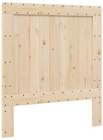 Estrutura de cama com cabeceira 90x200 cm pinho maciço cinzento