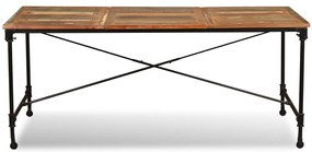 Mesa de jantar madeira reciclada maciça 180 cm