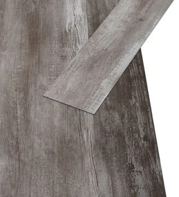 Tábuas soalho PVC autoadesivo 5,21 m² 2mm madeira castanho mate