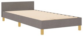 Cama vidaXL em Tecido Taupe - 90x200 cm