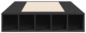 Estrutura de cama 100x200 cm derivados de madeira preto
