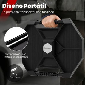 Carrinho de ferramentas oficina 52,5 x 42 x 10,5 cm com bandeja e 4 rodas giratórias Capacidade de peso de 135 kg Preto