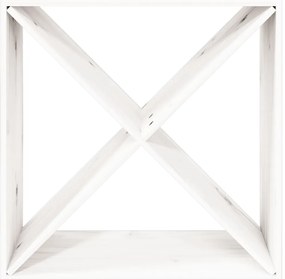 Garrafeira 62x25x62 cm madeira de pinho maciça branco