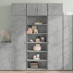 vidaXL Armário alto 70x41x185 cm derivados de madeira cinza cimento