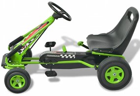 Kart de pedais com assento ajustável verde