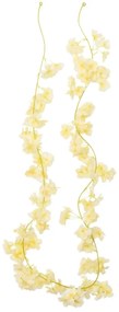 Grinaldas de flores de Natal 6 pcs 180 cm champanhe