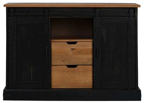 Aparador HALDEN 2 portas de correr 112x40x80 cm Madeira maciça