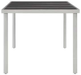 Mesa de jardim 220x90x74,5 cm preto