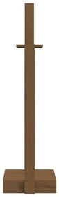 Suporte de lenha 33,5x30x110 cm pinho maciço castanho mel