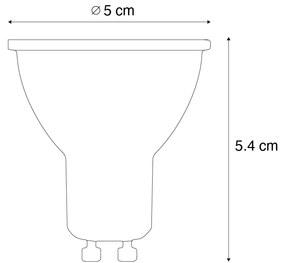 Lâmpadas LED GU10 50mm Brilhantes 4.7W 400lm 2200-2400K