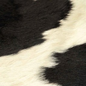 Tapete em pele de vaca genuína 150x170 cm preto e branco