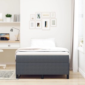 Cama vidaXL Cinza Escuro 120x200 cm Tecido Corduroy