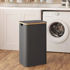 Cesto para roupa suja com tampa (90 L) 42 x 32 x 70,5 cm Preto