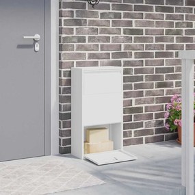 vidaXL Caixa para entrega de pacotes Branco 44 x 22 x 82 cm Aço