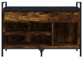 Banco sapateira 85,5x32x57,5cm derivado madeira carvalho fumado