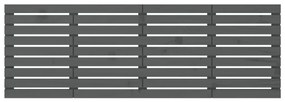 Cabeceira de parede 166x3x63 cm madeira de pinho maciça cinza