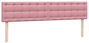 Cama com molas/colchão rosa 180x220 cm veludo