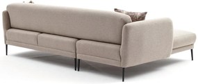 Sofá-Cama de Canto Venus – Creme – 265x80x163 cm