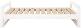 Cama para cães 105,5x75,5x28 cm madeira de pinho maciça branco