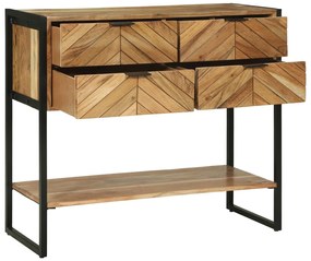 Mesa de Consola 90x35x80 cm Madeira Sólida Acácia