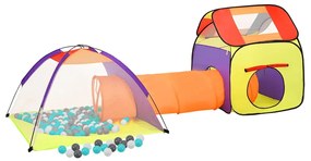 Tenda de brincar infantil com 250 bolas 338x123x111 cm multicor