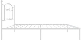 Estrutura de cama com cabeceira 100x190 cm metal branco