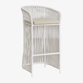 Banco Alto De Jardim Sophie ↑75 Cm & Gardénia Branco - Sklum