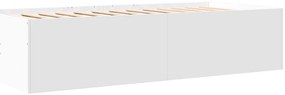 Sofá-cama com gavetas sem colchão 90x190 cm branco