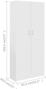 Estante 82,5x30,5x185,5 cm derivados de madeira branco