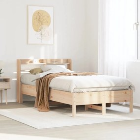 vidaXL Cama sem colchão 120x200 cm madeira de pinho maciça