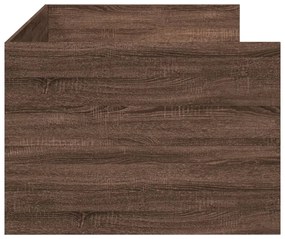 Sofá-cama com gavetas sem colchão 75x190 cm carvalho castanho