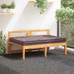 vidaXL Almofadão móveis paletes algodão 120x80x10 cm cinza-acastanhado