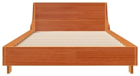 Cama sem colchão 90x200 cm pinho maciço castanho-mel