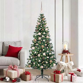 vidaXL Árvore de Natal Artificial Pré-iluminada Verde 180 cm