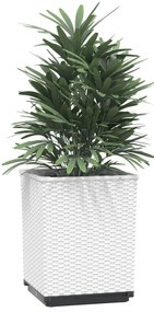 Vasos/floreiras 2 pcs 30x30x37 cm polipropileno branco