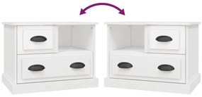 Mesa de cabeceira 60x39x45 cm branco brilhante